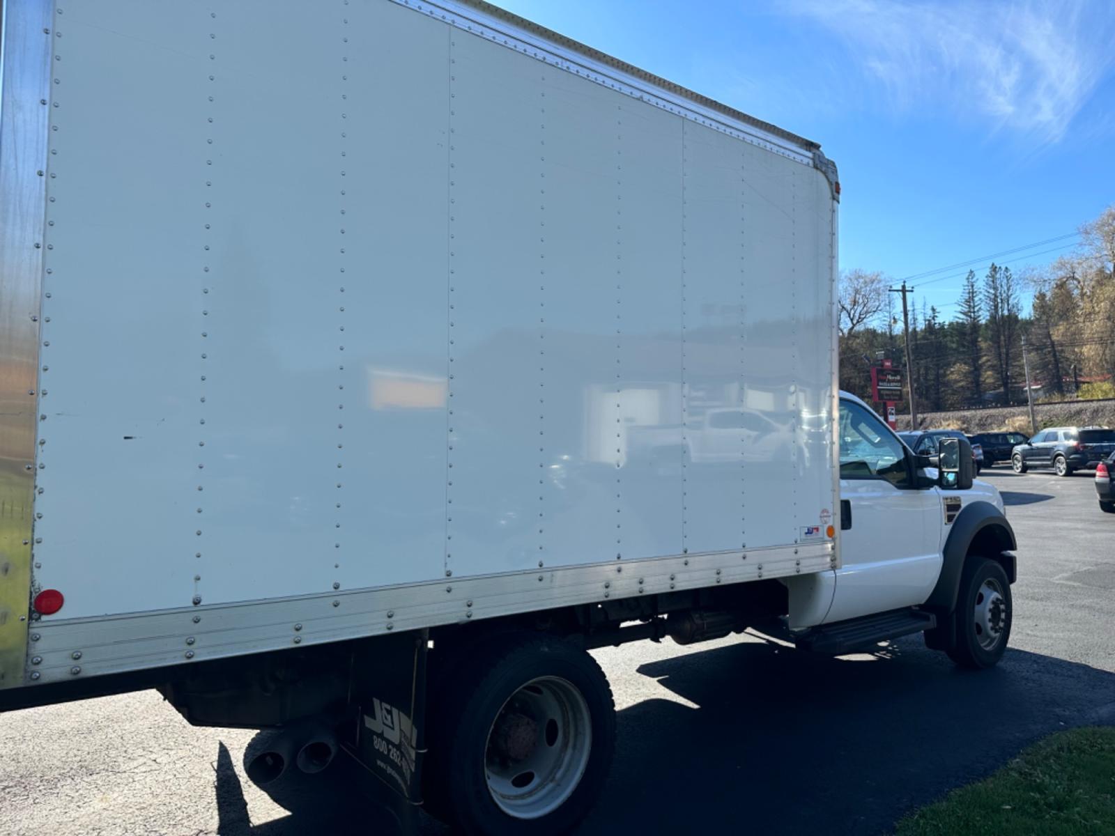 2008 White Ford F-550 (1FDAF56R58E) , automatic transmission, located at 8464 Route 219, Brockway, PA, 15824, (814) 265-1330, 41.226871, -78.780518 - Hard to find truck...must see 2008 Ford F550 box truck (12' box) in very nice shape and serviced!! - Photo #9